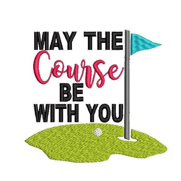 Funny Golf Embroidery Design Etsy