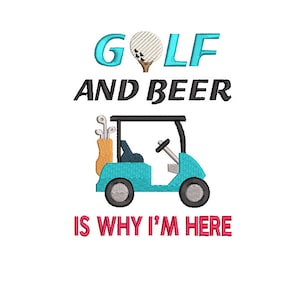 Golf Haft Projekt Golf i Piwo Dlatego Jestem Tutaj 5 X 7
