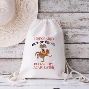 Crazy Chicken Rooster Hen Embroidery Design Out Of Order Please Try Again Later 5 x 7