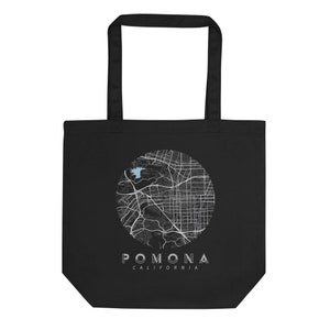 Stadskaart van Pomona, Californië - Eco Tote Bag