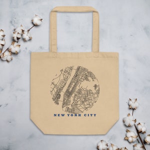 Plan de la ville de New York (Mapa de la Ciudad de Neuva York) - Tote bag écologique