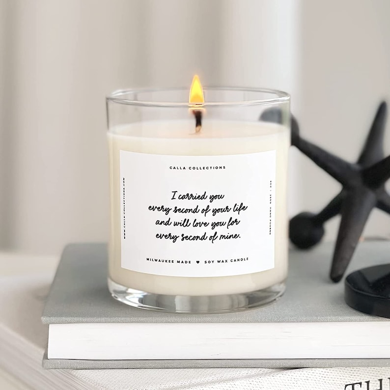 Miscarriage Sympathy and Infant Baby Loss Candle, Lavender Scented Soy