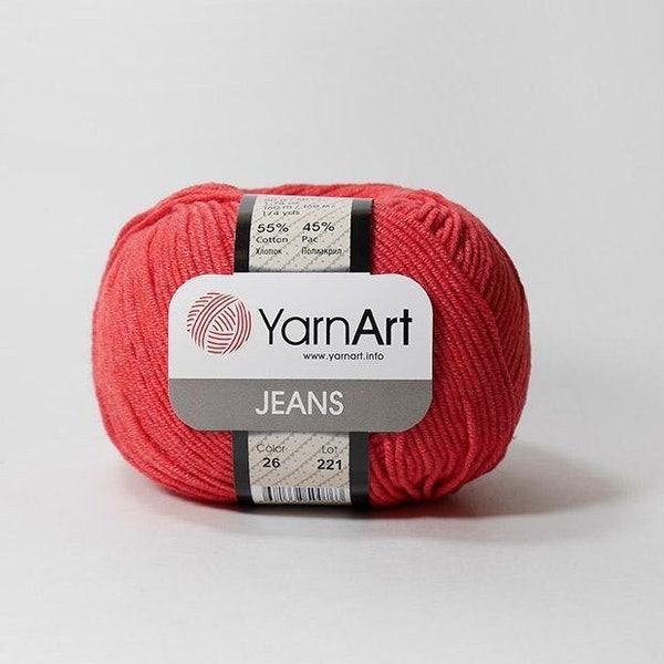 YarnArt Jeans Cotton Yarn, Cotton Yarn Crochet, Knitting Yarn