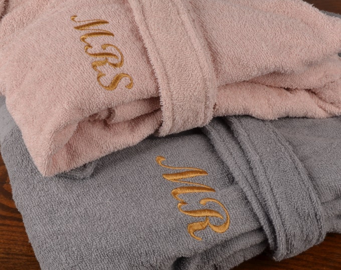 Custom Bath Robe Set Personalized Couple Gift - Etsy