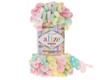 Alize Puffy Color Hand Knitting Yarn