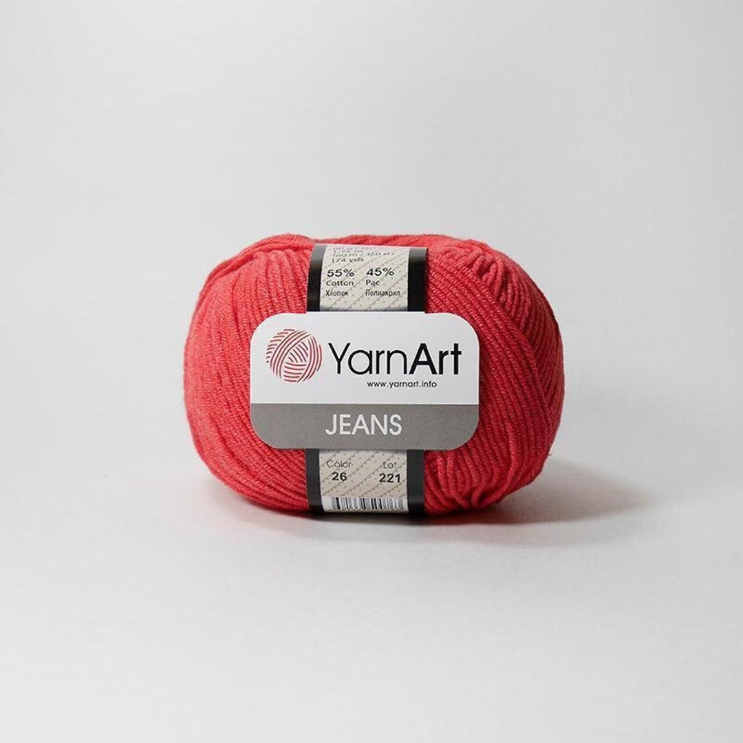 Yarnart Jeans Cotton Yarn, Cotton Yarn Crochet, Knitting Yarn Etsy