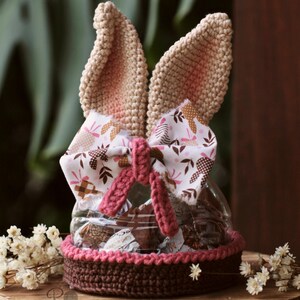 Bunny Chocolate Holder Crochet Pattern – Eco-Friendly Easter Treat Jar | PDF Digital Download