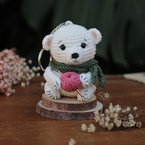 Bear Keychain Crochet Pattern – Cute Mini Amigurumi | PDF Digital Download