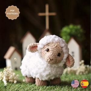 Patrón de ganchillo para amigurumi de cordero – Peluche hecho a mano / Descarga digital en PDF