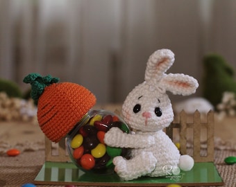 Bunny Amigurumi Crochet Pattern – Easter Candy Holder | PDF Digital Download – Cute Handmade Gift