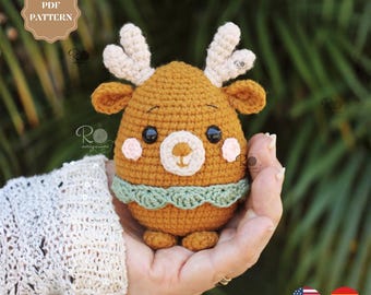 Amigurumi Reindeer Crochet Pattern – DIY Christmas Plush (PDF Download)