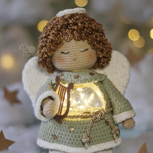 Crochet Angel Lamp Pattern – Amigurumi Night Light | PDF Download – Cute Nursery Decor & Handmade Gift
