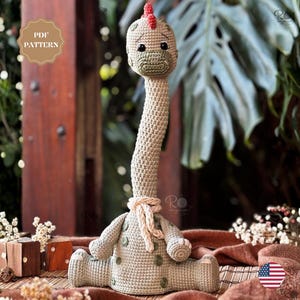 Dancing Dinosaur Amigurumi Crochet Pattern – Fun Moving Plush Toy | PDF Digital Download