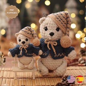 Polar Bear Amigurumi Crochet Pattern – Mini & Regular Sizes | PDF Digital Download – Winter Plush DIY