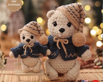 Polar Bear Amigurumi Crochet Pattern – Mini & Regular Sizes | PDF Digital Download – Winter Plush DIY