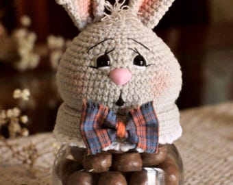 Bunny Amigurumi Crochet Pattern – Cute Chocolate Jar Cover | PDF Digital Download