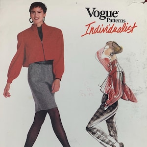 Vogue 2116 Sewing Pattern: Adri Designer Jacket, Pants, Skirt (Size 6-10, Complete)