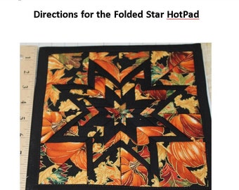 PDF DIGITAL DOWLOAD of Directions for sewing Amish Folded Star not the finished product