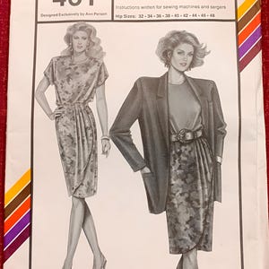 Vintage Wrap Skirt Sewing Pattern - Stretch & Sew 461 - Sizes 32-48