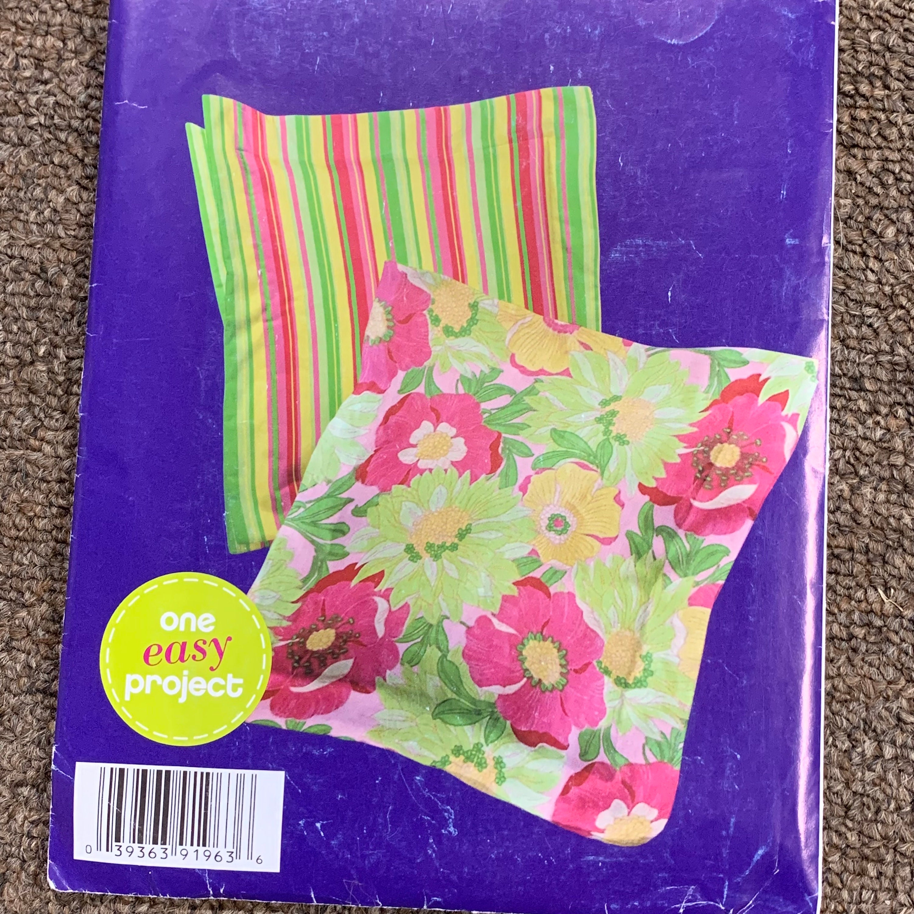 Uncut Simplicity Sewing Pattern 1963 Sew Simple Easy 14 Inch Square Pillow Factory Folded Easy sewing project sofa pillow couch pillow