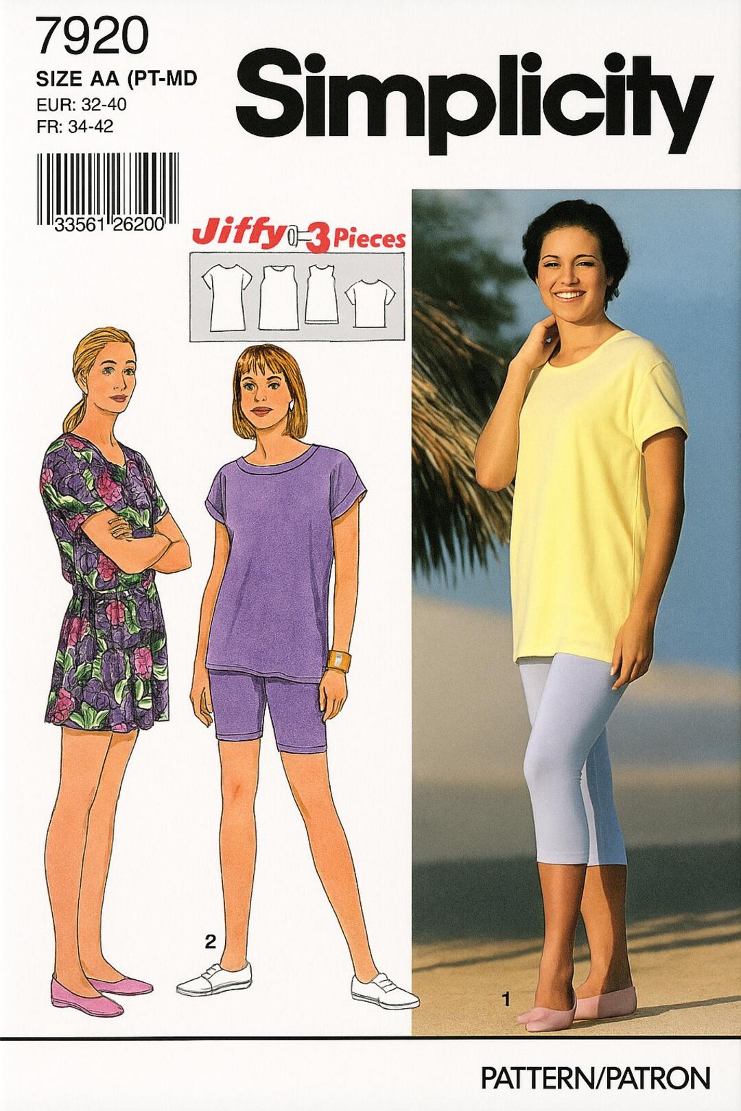 Simplicity 7920 Sewing Pattern: Tunic, Dress, Shorts, Leggings (petite ...