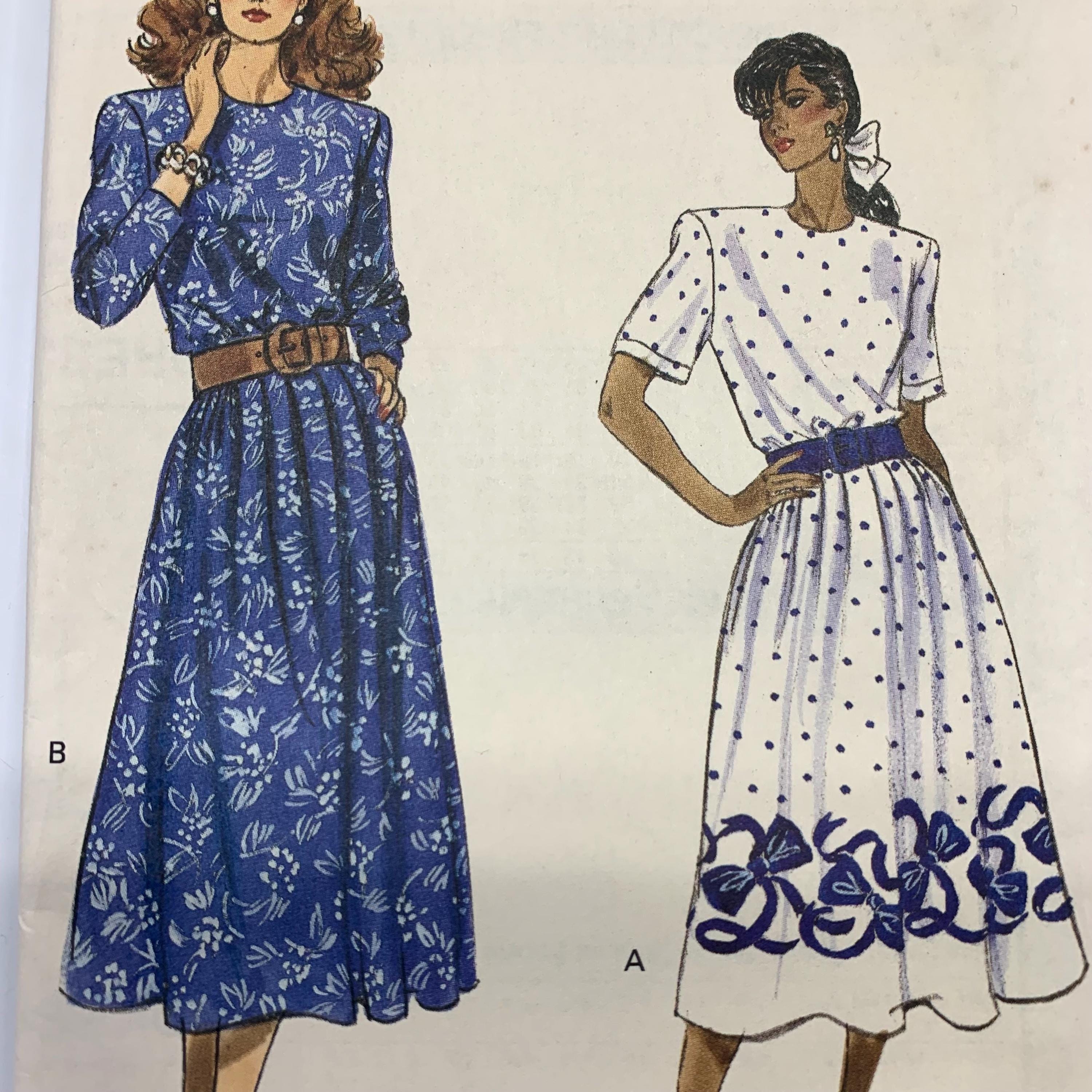Tth Pattern Vintage Butterick 6100 Sewing Pattern | Fast & Easy Misses' Dress ...