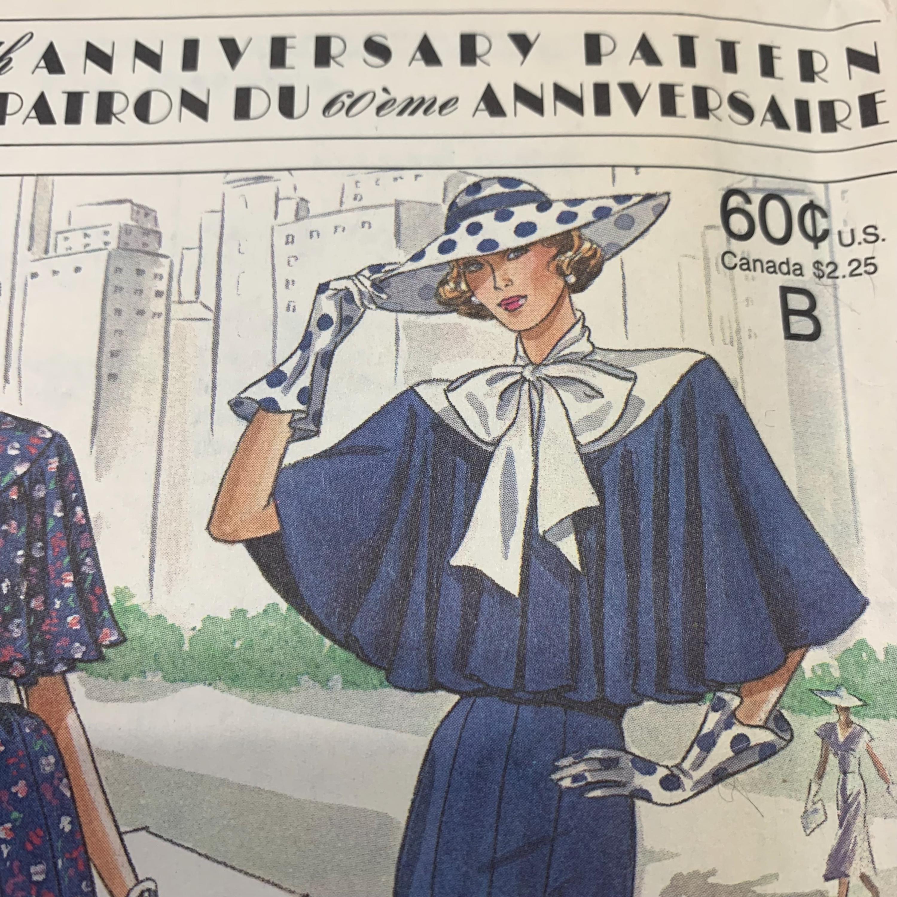 Vintage Simplicity 9360 Sewing Pattern | 1930s Style Dress & Cape ...
