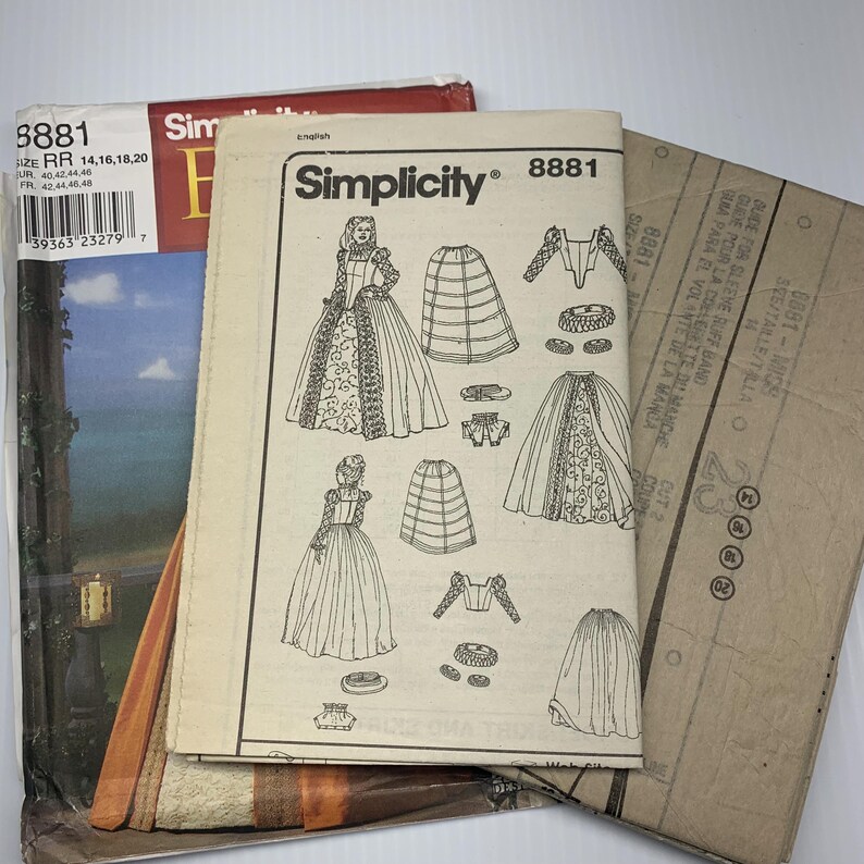 Simplicity 8881 Sewing Pattern Renaissance Medieval Queen Gown Dress ...
