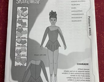 Figure Skating Specialty Sportswear Pattern #M85  size LM Charade  Roller Skating Dance wear  Gymnastics Drill Twirls UNCUT FF