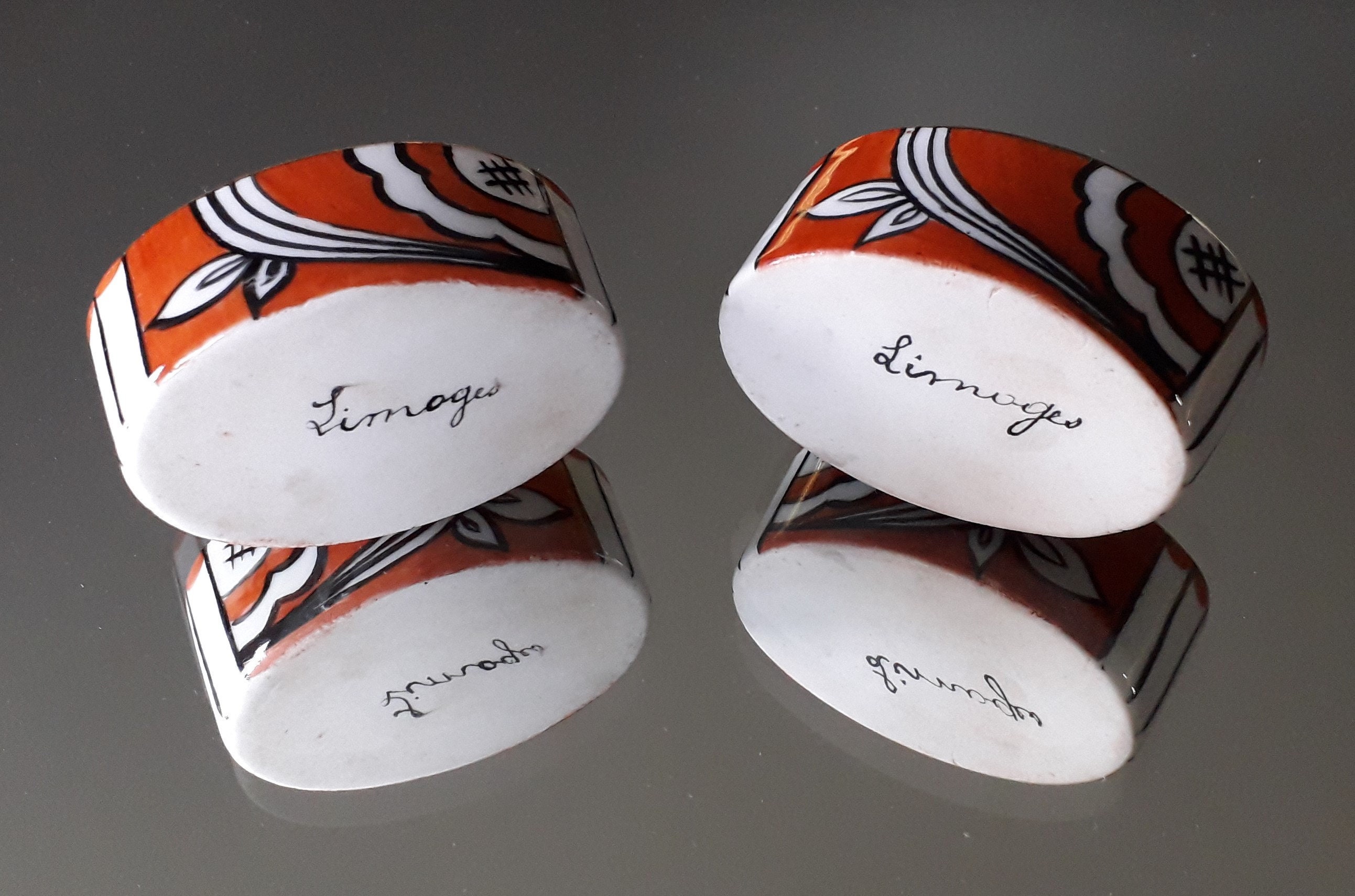 Salt and Pepper Shaker Limoges Porcelain Decorated With Etsy