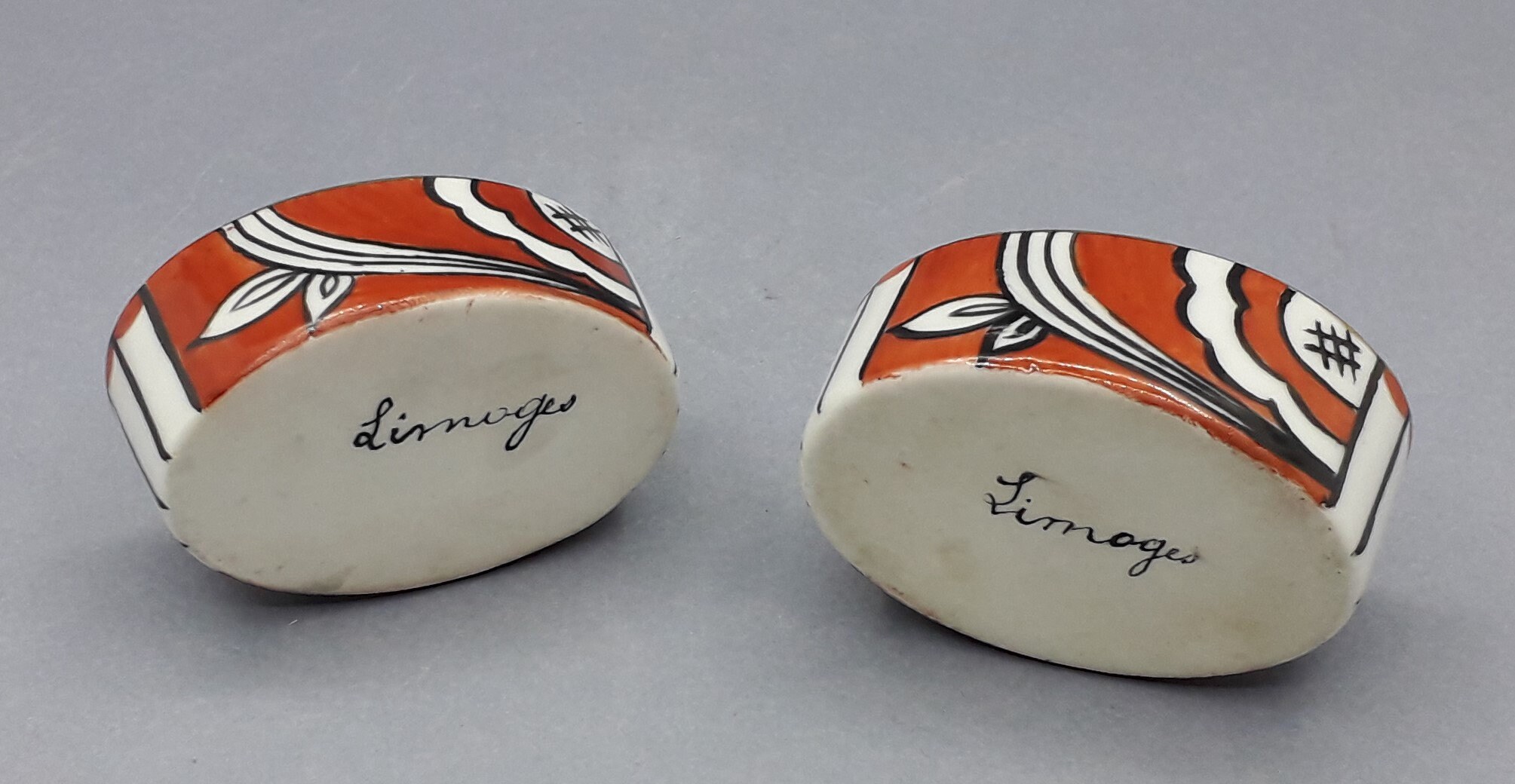 Salt and Pepper Shaker Limoges Porcelain Decorated With Etsy