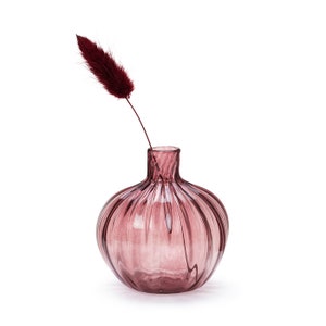 In Flore Sandra hand-blown mini vase, purple
