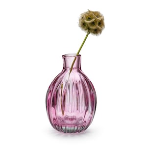 In Flore Sara handgeblazen glazen minivaasje, 9 cm, roze