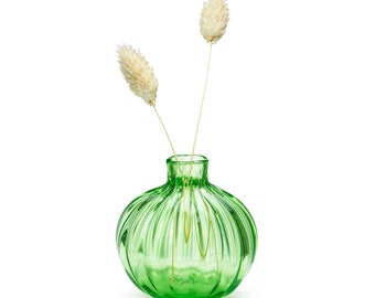 In Flore Sandra hand-blown mini vase, green