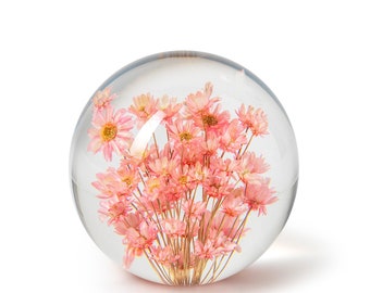 In Flore Fleur Paperweight, 7 cm, Light-Pink