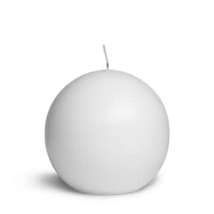 In Flore Victoria handmade sphere ball candle, 10 cm, white, 2-pack