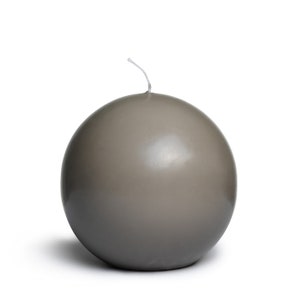 In Flore Victoria handmade sphere ball candle, 10 cm, gray, 2-pack