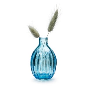 In Flore Sara hand-blown mini vase, blue