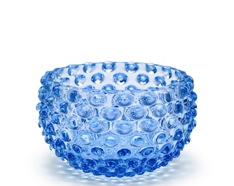 In Flore Charlotte crystal glass bowl, blue