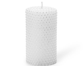 In Flore Sandra handmade candle, white pearl