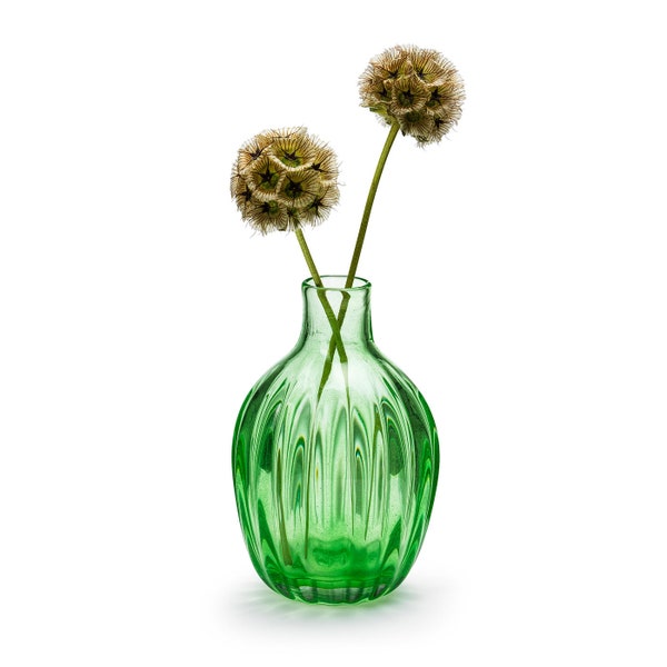 In Flore Sara hand-blown mini vase, green