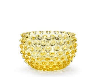 In Flore Charlotte crystal glass bowl, yellow