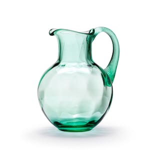 In Flore Sylvia crystal glass carafe, blue green