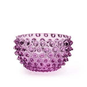 In Flore Charlotte crystal glass bowl, light purple