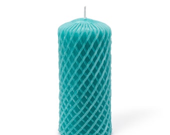 In Flore Sunny handmade wax pillar candle, green