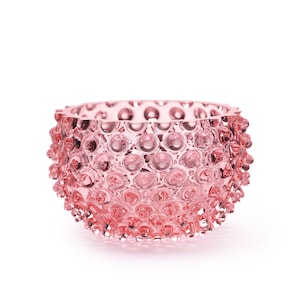 In Flore Charlotte crystal glass bowl, pink