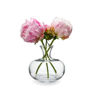 In Flore handmade Erika glass vase, clear white, 15 cm