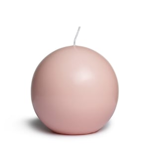 In Flore Victoria handmade sphere ball candle, 10 cm, pink,  2-pack