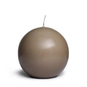In Flore Victoria handmade sphere ball candle, 10 cm, beige,  2-pack