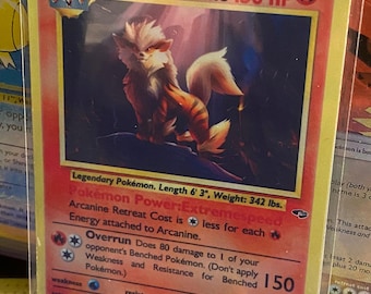 Blue's Arcanine Gym Heroes Revival Handmade Holo Proxy Card - Etsy Blue's Arcanine Gym Heroes Revival Handmade Holo Proxy Card - Etsy